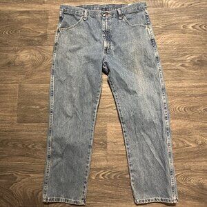 Vintage Rustler Jeans 36x29 Denim Classic Straight Leg Medium Wash Workwear 90s